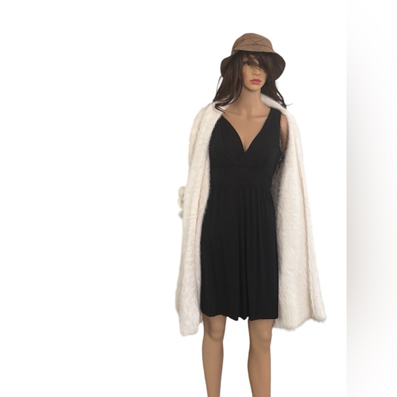 Anthropologie Knitted & Knotted Cardigan Sweater Ivory Fuzzy Knit Wool Blend L - Picture 2 of 11